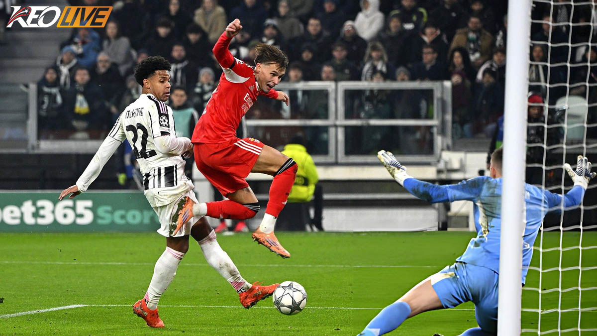 Benfica thi đấu sòng phẳng với Juve trong hiệp 1 | Keolive