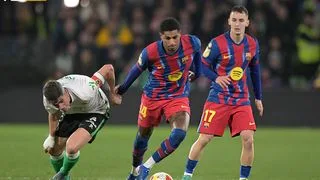 Hình ảnh cho bài Vượt khó trước Racing Santander, Barca tiến bước vào Tứ kết cúp nhà vua