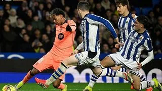 Hình ảnh cho bài Real Sociedad gây sốc khi đánh bại Barcelona chỉ với 10 người