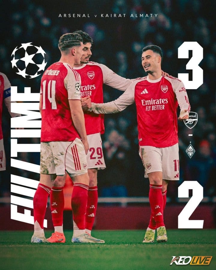 Arsenal 3-2 Kairat Almaty | Keolive