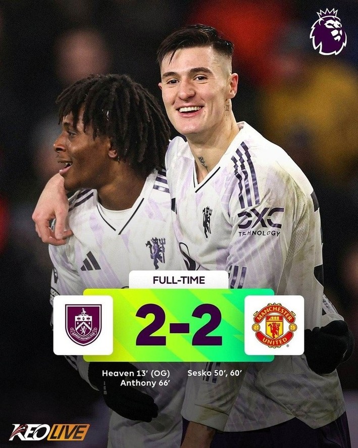 Burnley 2-2 Manchester United | Keolive