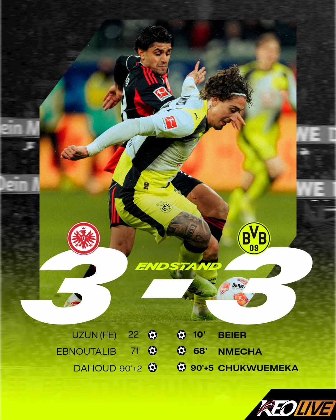 Frankfurt 3-3 Dortmund | Keolive