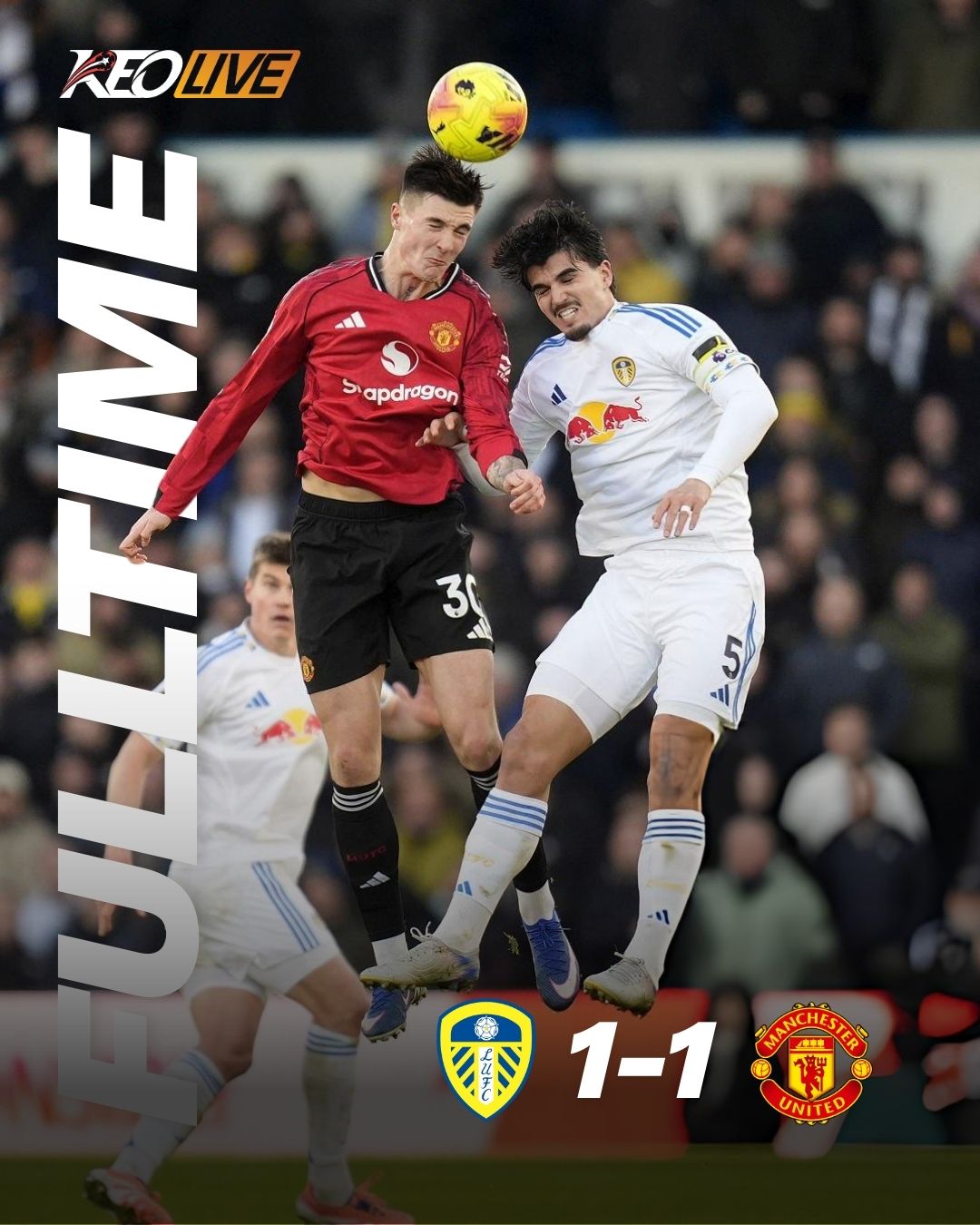 Leeds United 1-1 Manchester United | Keolive