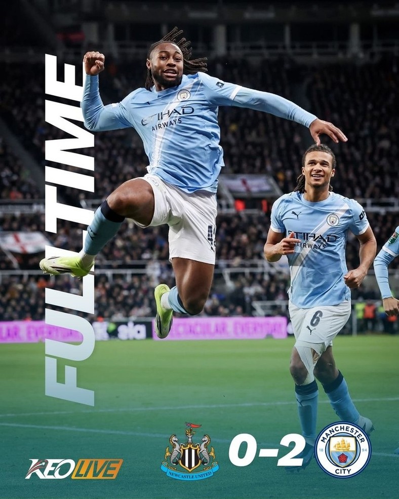 Newcastle 0-2 Manchester City | Keolive