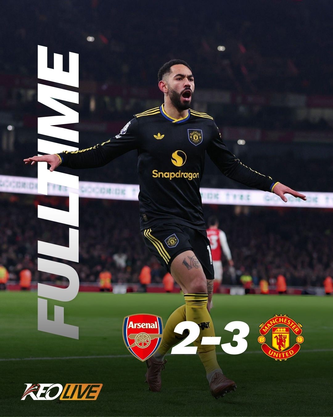 Arsenal 2-3 Manchester United | Keolive