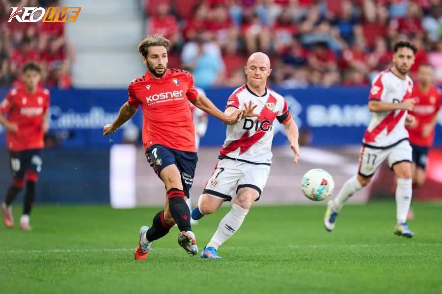 Rayo Vallecano để thua 0-2 Osasuna ở lượt đi | Keolive