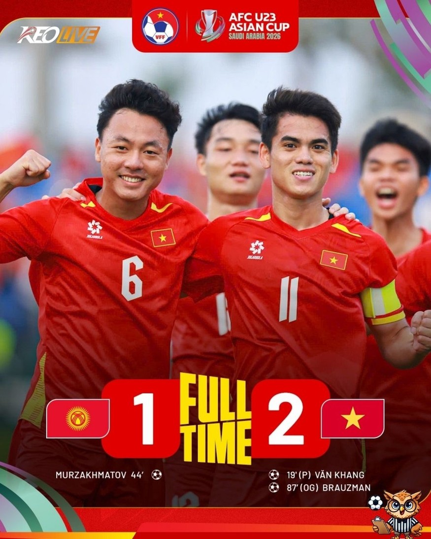 U23 Kyrgyzstan 1-2 U23 Việt Nam | Keolive