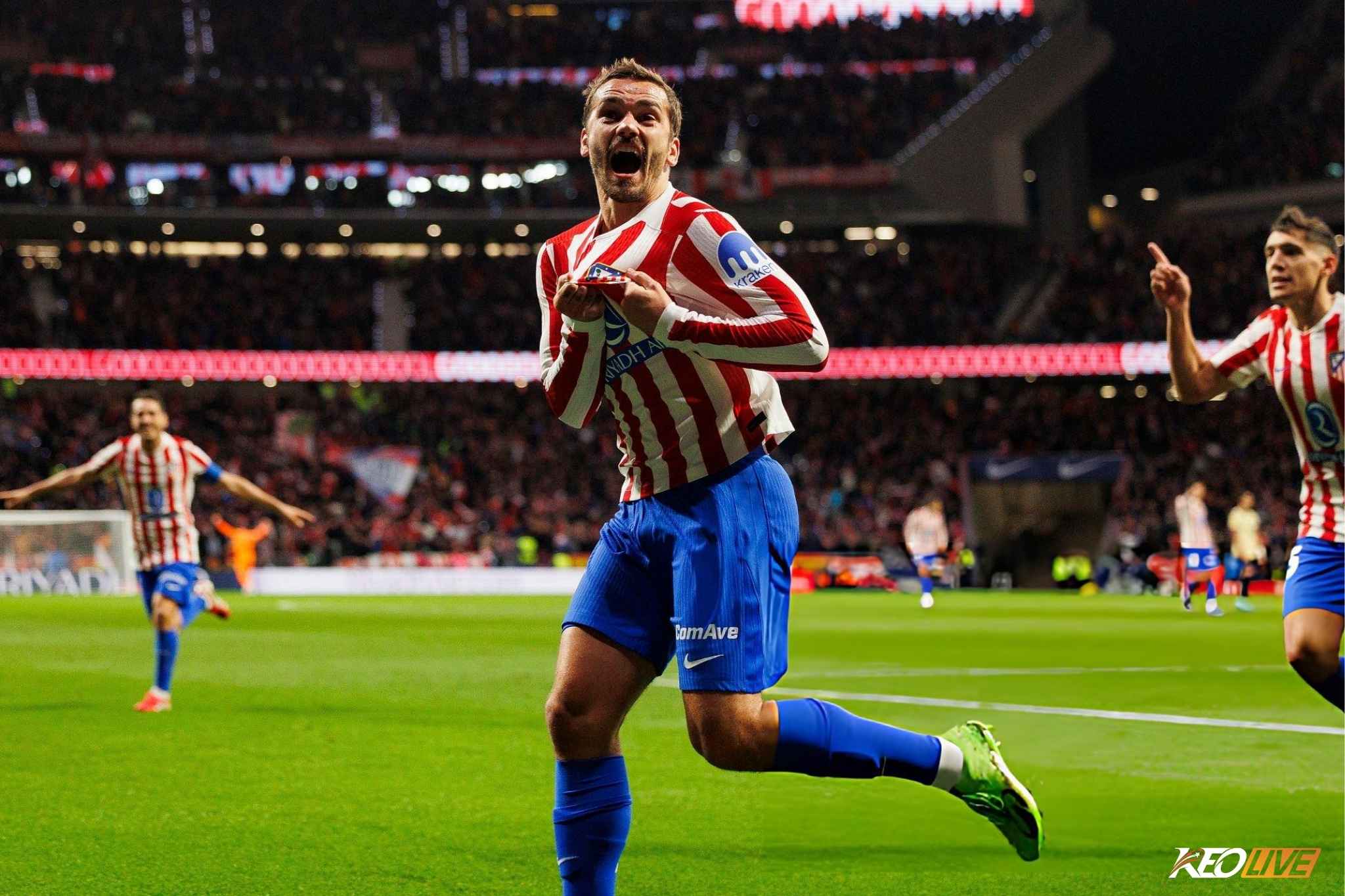 Dẫn bàn sớm, Atlético thoải mái triển khai lối chơi áp đảo | Keolive