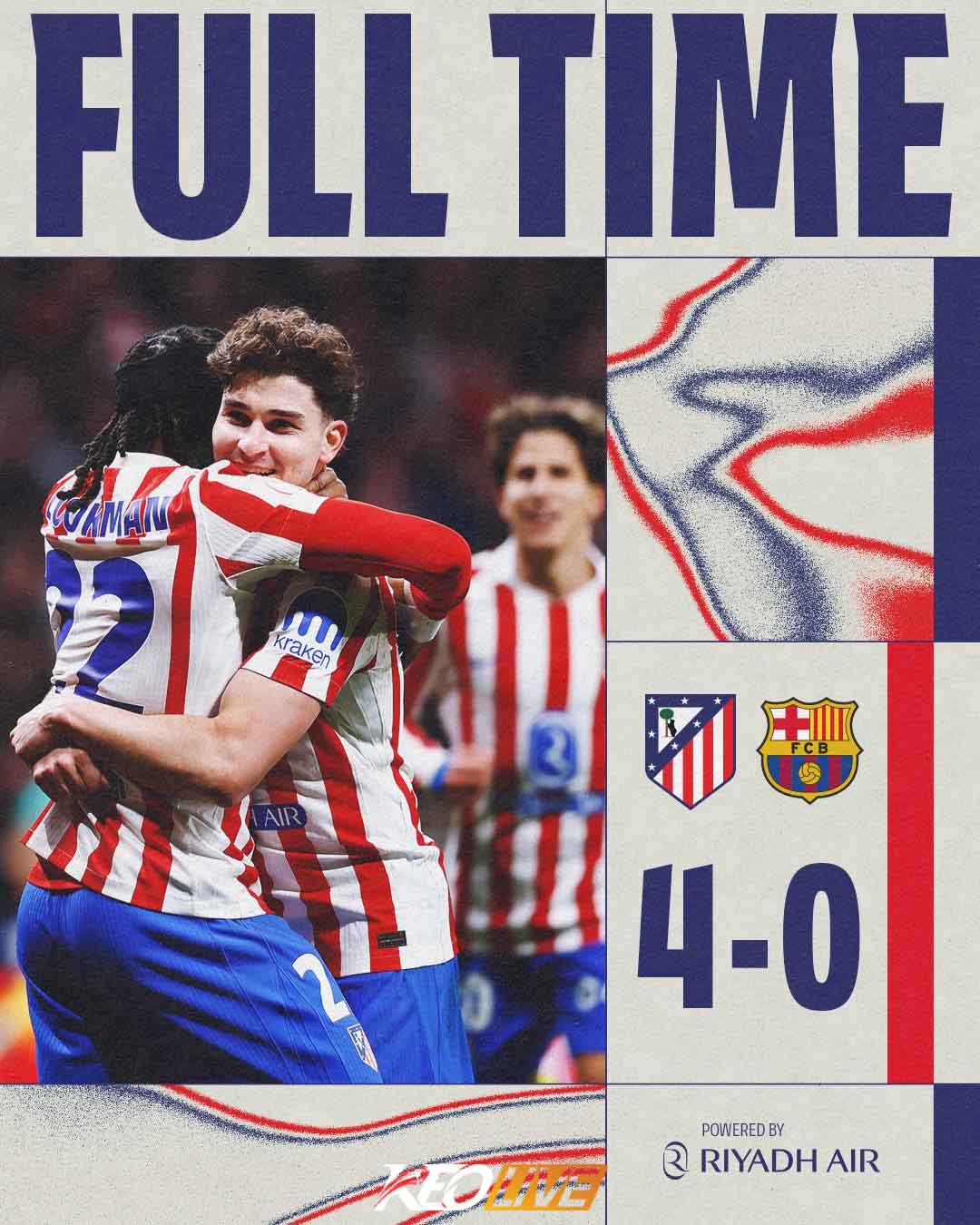 Atlético Madrid 4-0 Barcelona | Keolive