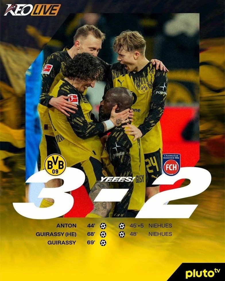Borussia Dortmund 3-2 Heidenheim | Keolive