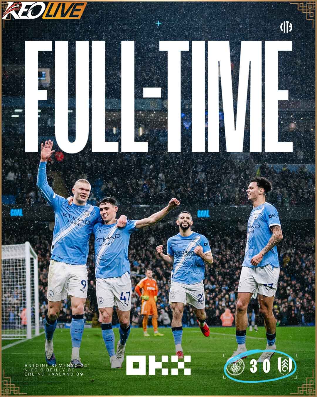 Manchester City 3-0 Fulham | Keolive