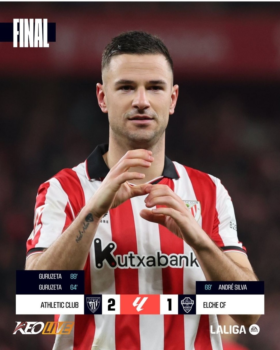 Athletic Club 2-1 Elche | Keolive