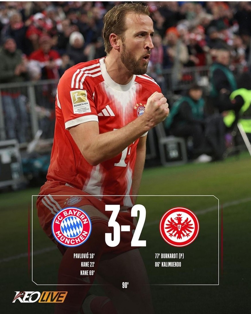 Bayern Munich 3-2 Eintracht Frankfurt | Keolive