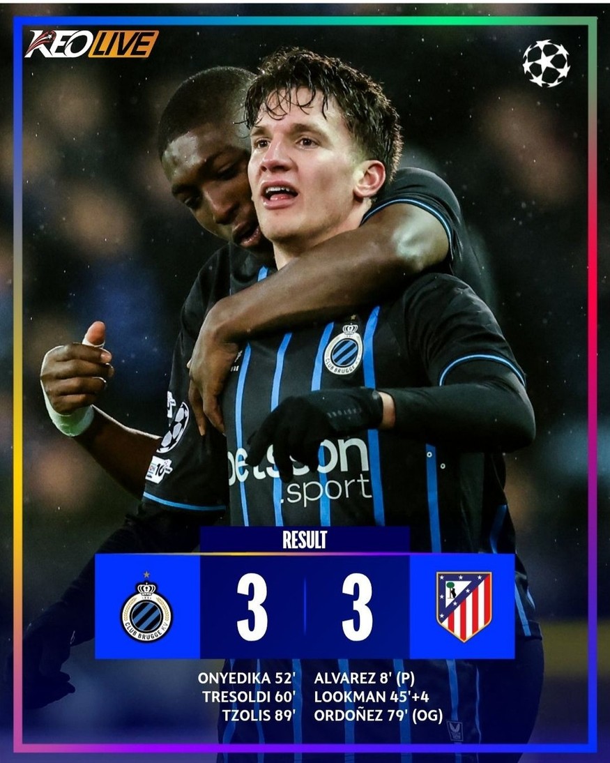 Club Brugge 3-3 Atlético Madrid | Keolive