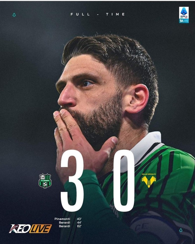 Sassuolo 3-0 Hellas Verona | Keolive