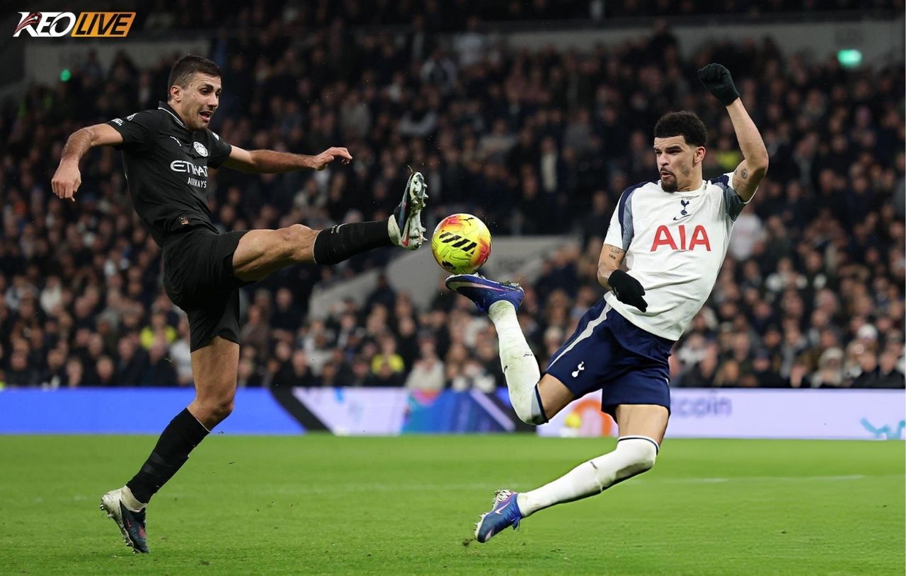 Man City áp đảo hiệp một, Tottenham rơi vào thế bị động | Keolive