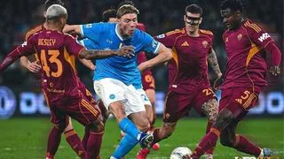 Hình ảnh cho bài Tài năng trẻ Santos ghi bàn phút 82, Napoli thoát thua trước Roma