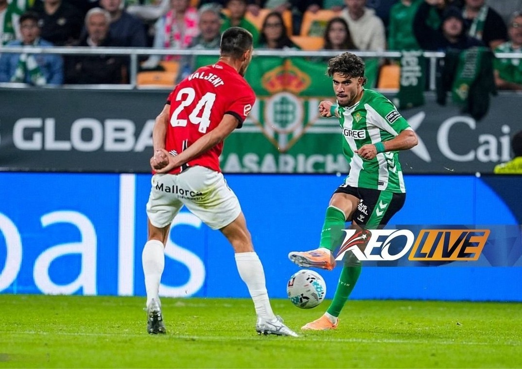 Lần gặp nhau gần nhất giữa hai đội kết thúc với chiến thắng 3-0 nghiêng về Real Betis | Keolive