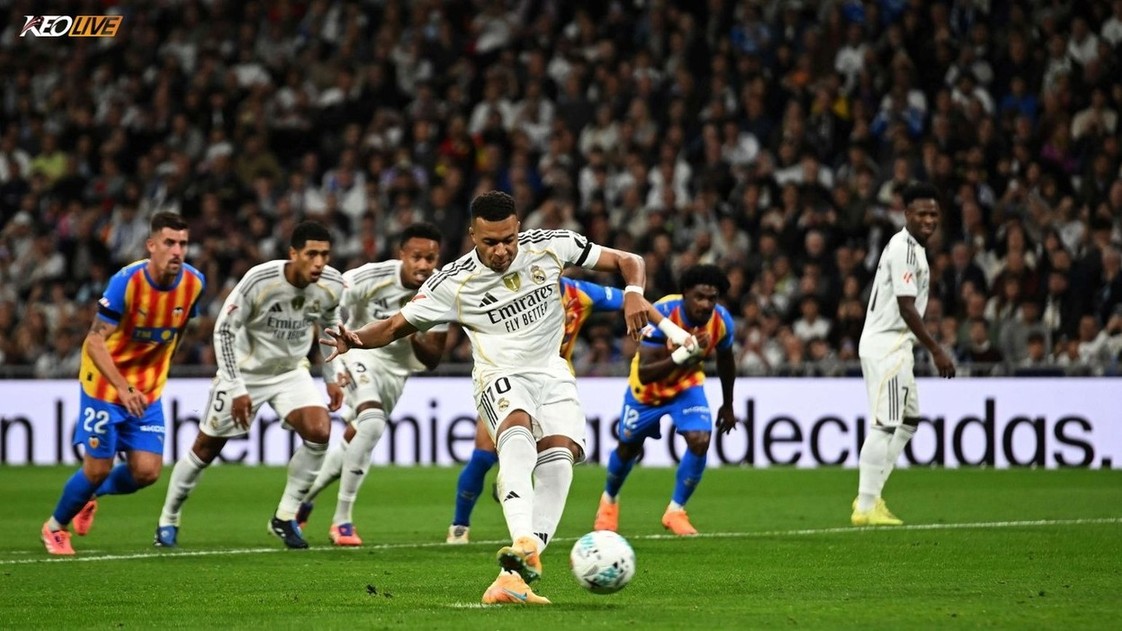 Real Madrid đã dễ dàng đánh bại Valencia với tỷ số 4-0 ở lượt đi | Keolive
