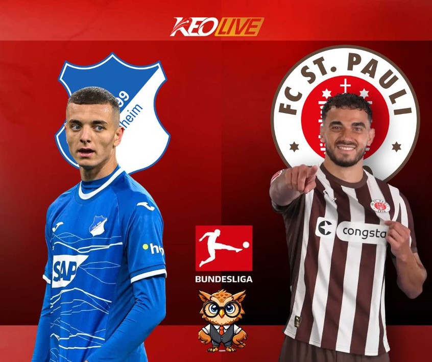 Trận đấu giữa Hoffenheim vs St. Pauli | Keolive