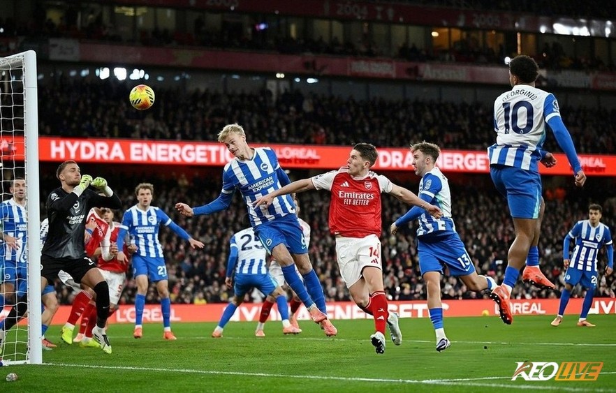 Brighton khó giữ lại điểm trước Arsenal | Keolive