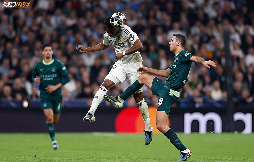 Real có một trận đấu vượt trội so với đối thủ | Keolive