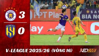 Hà Nội thắng đậm SLNA 3-0, Hai Long rực sáng