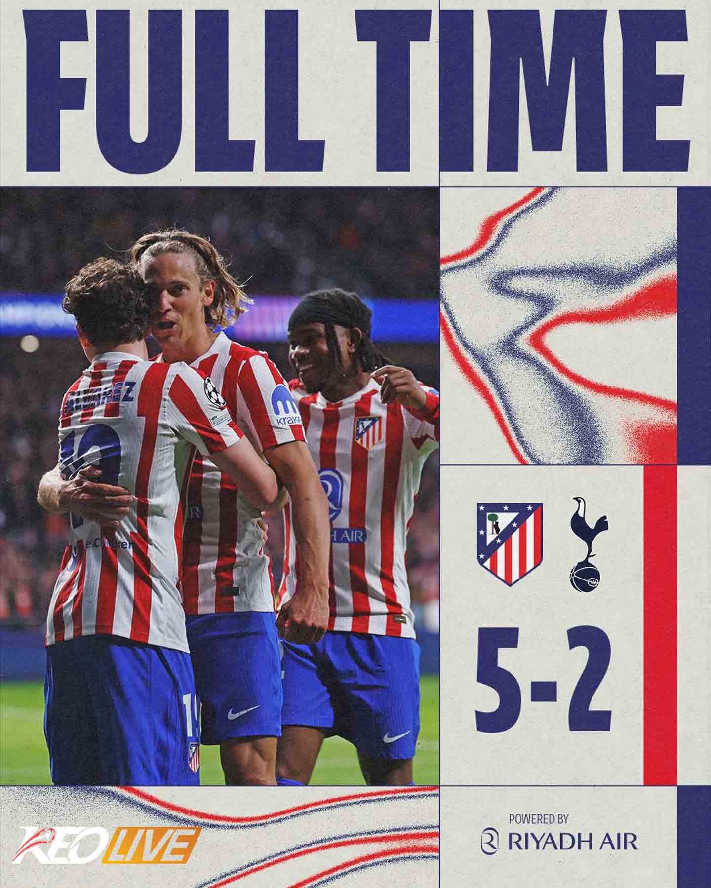 Atlético Madrid 5-2 Tottenham | Keolive