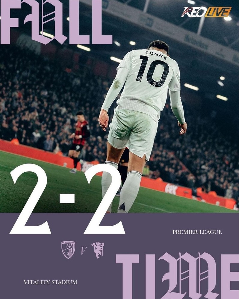 Bournemouth 2-2 Manchester United | Keolive