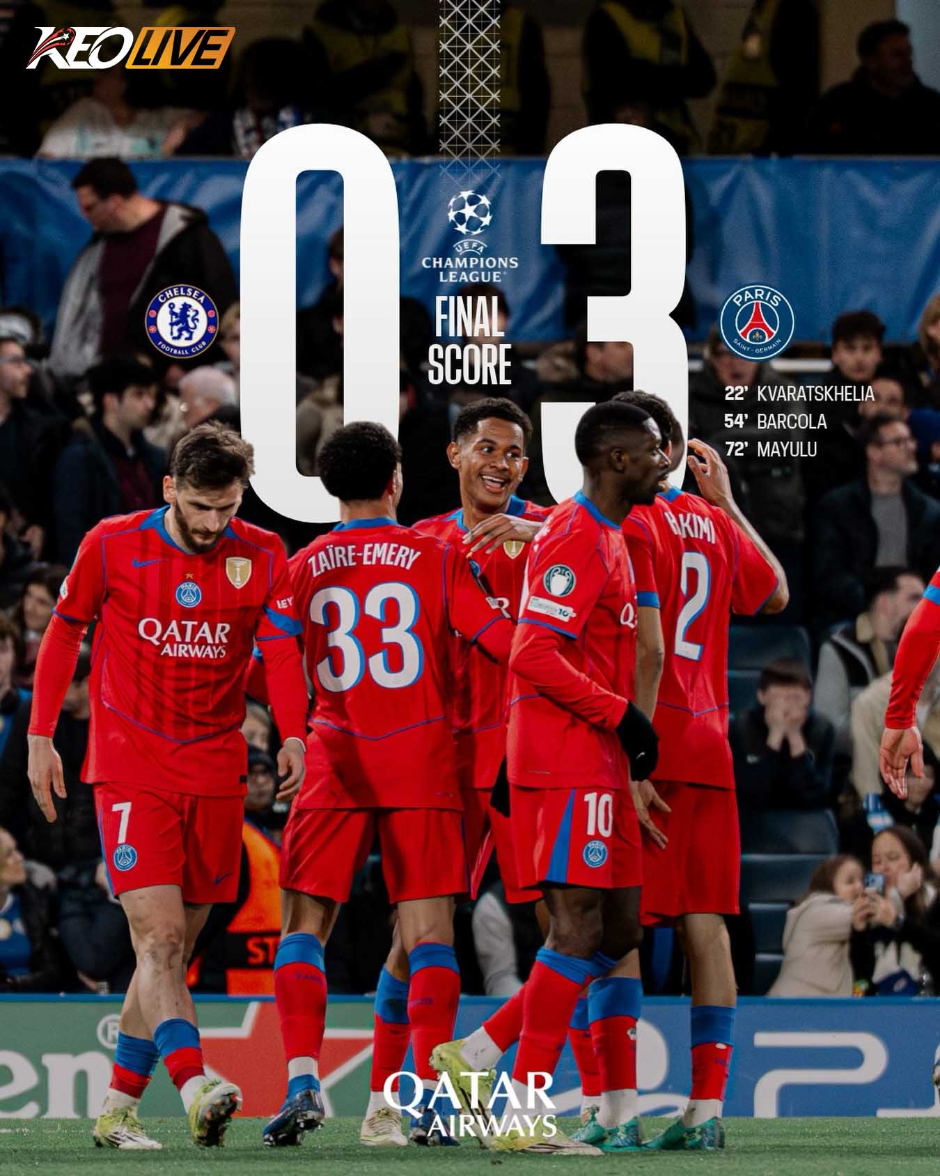 Chelsea 0-3 PSG | Keolive