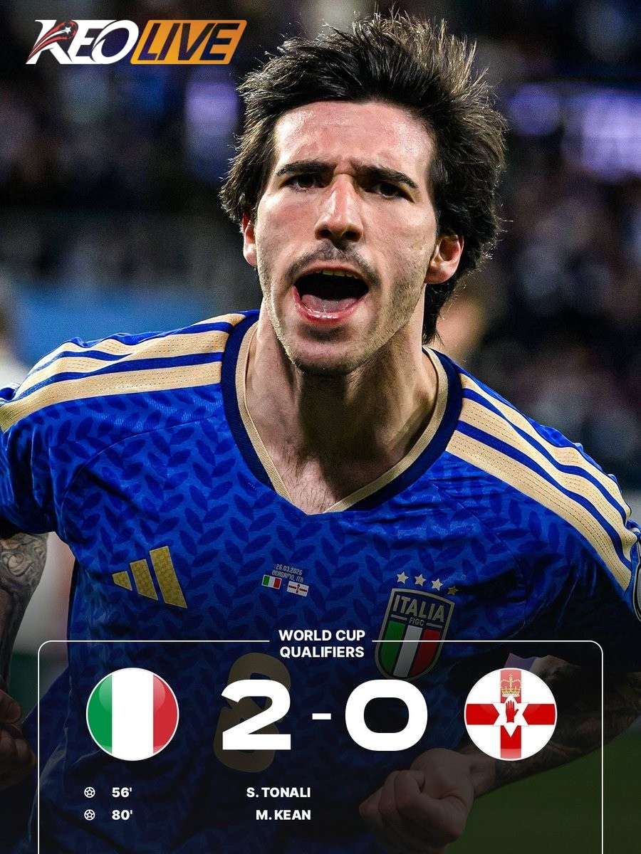 Italy 2-0 Bắc Ireland | Keolive
