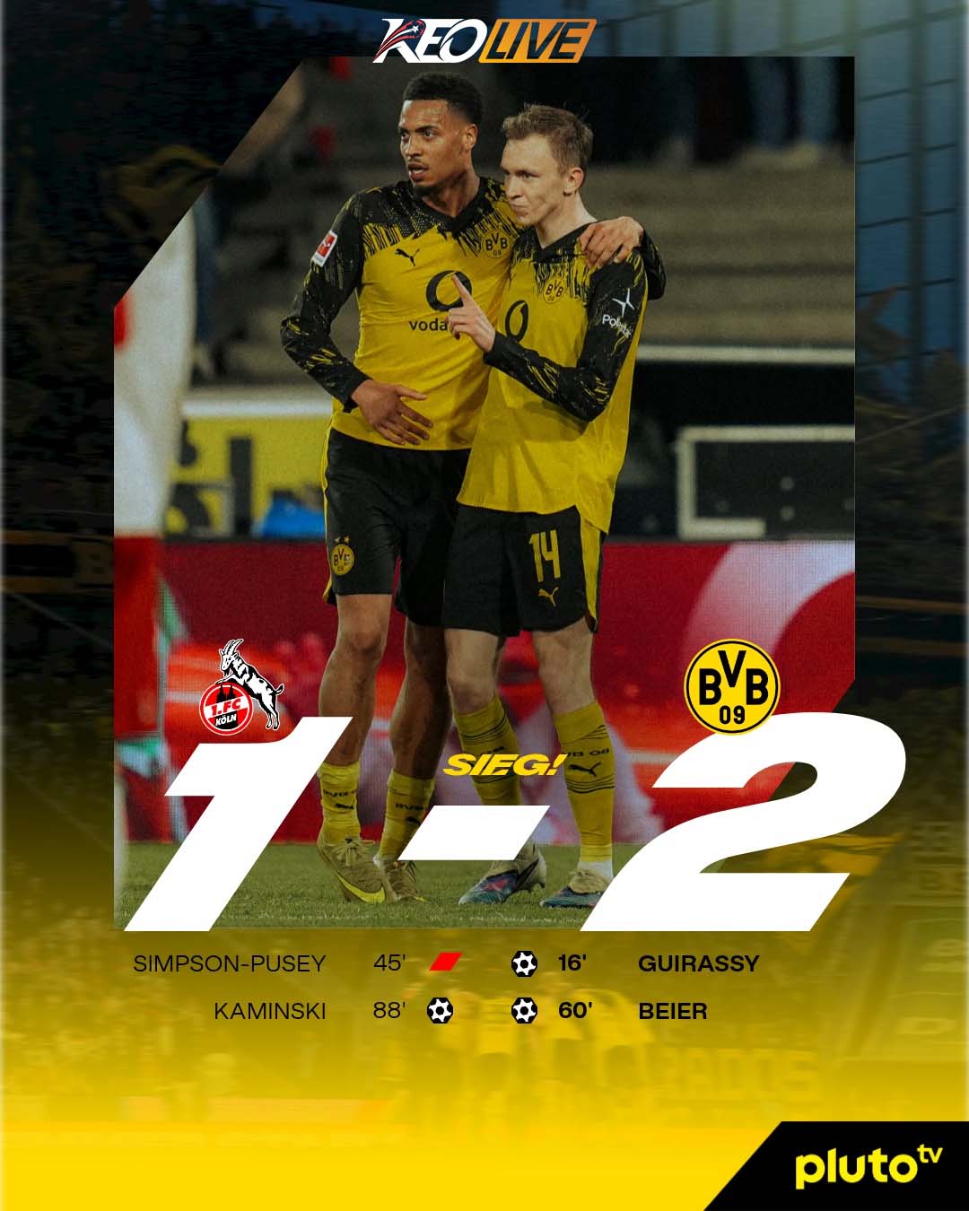 1.FC Koln 1-2 Dortmund | Keolive