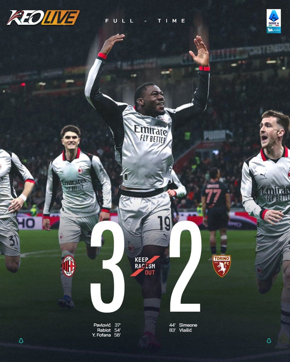 Milan 3-2 Torino | Keolive