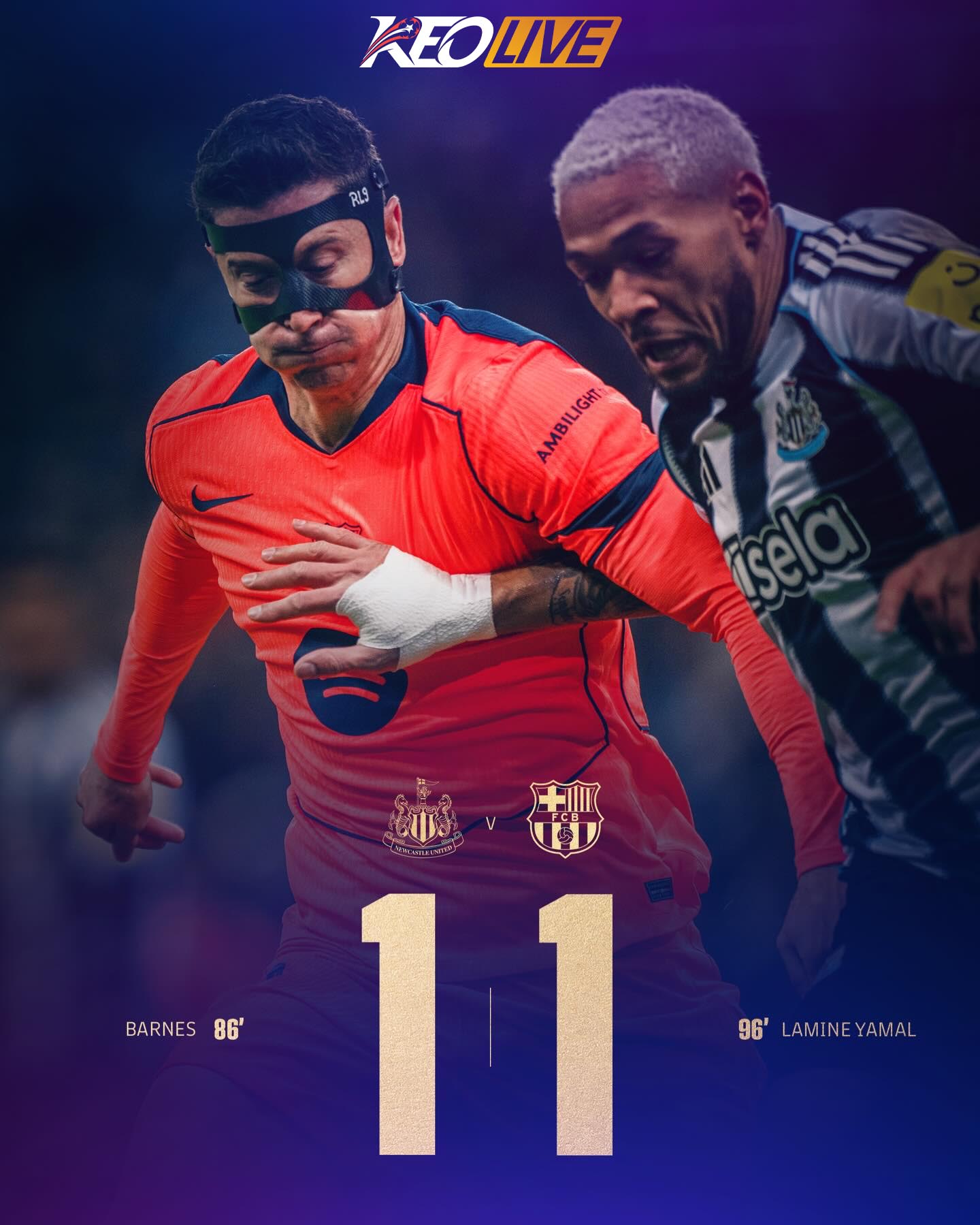 Newcastle 1-1 Barcelona | Keolive