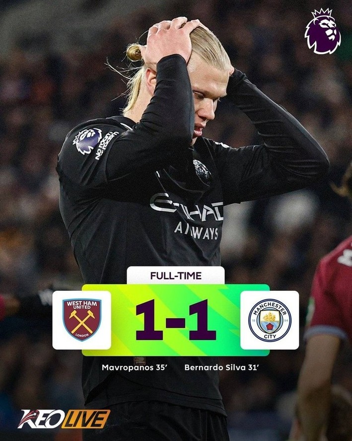 West Ham 1-1 Manchester City | Keolive