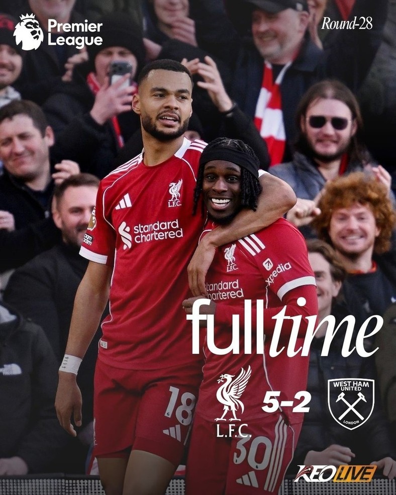 Liverpool 5-2 West Ham | Keolive