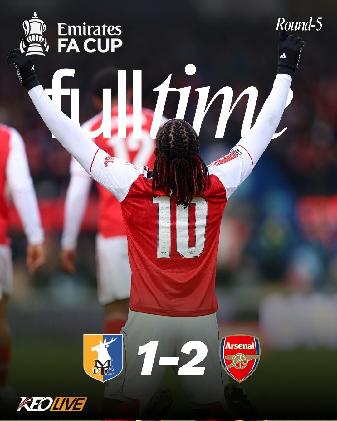 Mansfield Town 1-2 Arsenal | Keolive