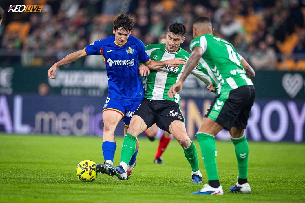 Real Betis đã thắng đậm Getafe với tỷ số 4-0 ở lượt đi | Keolive