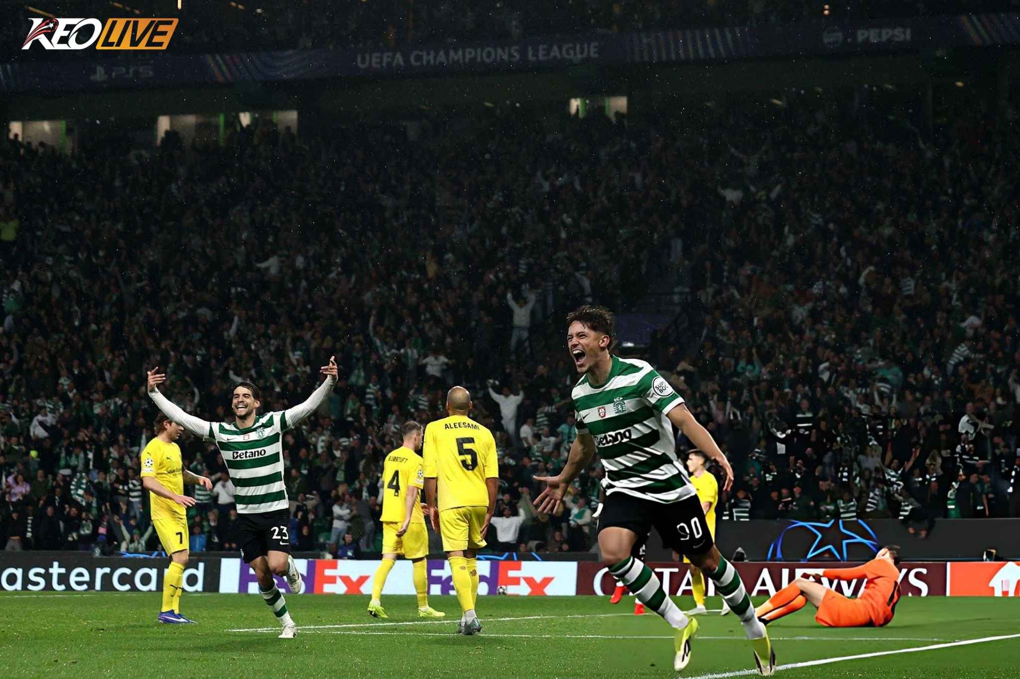 Khoảnh khắc vỡ òa của Sporting khi họ là đội đầu tiên tiến vào Tứ kết | Keolive