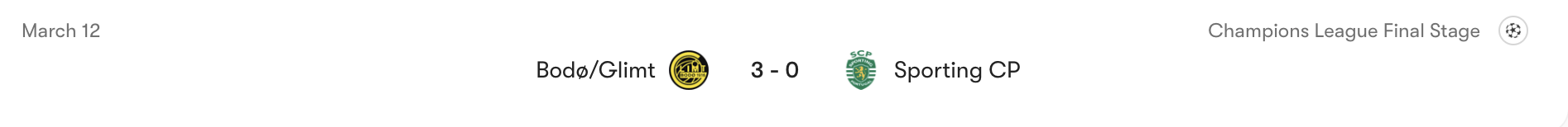 Thành tích đối đầu giữa Sporting CP vs Bodø/Glimt | Keolive