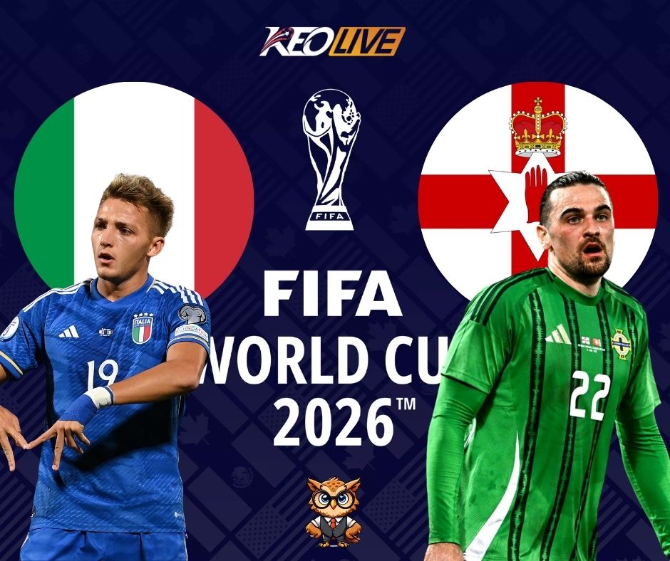 Trận đấu giữa Italy vs Bắc Ireland | Keolive