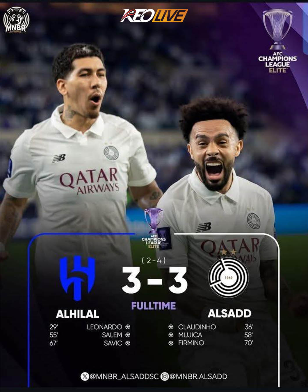 Al-Hilal 3-3 Al-Sadd (Pen. 2-4) | Keolive