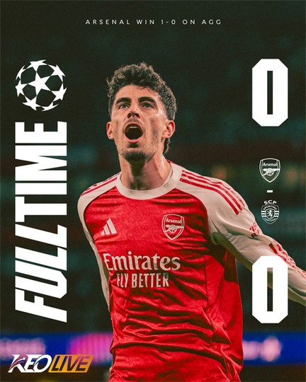 Arsenal 0-0 Sporting CP (AGG. 1-0) | Keolive