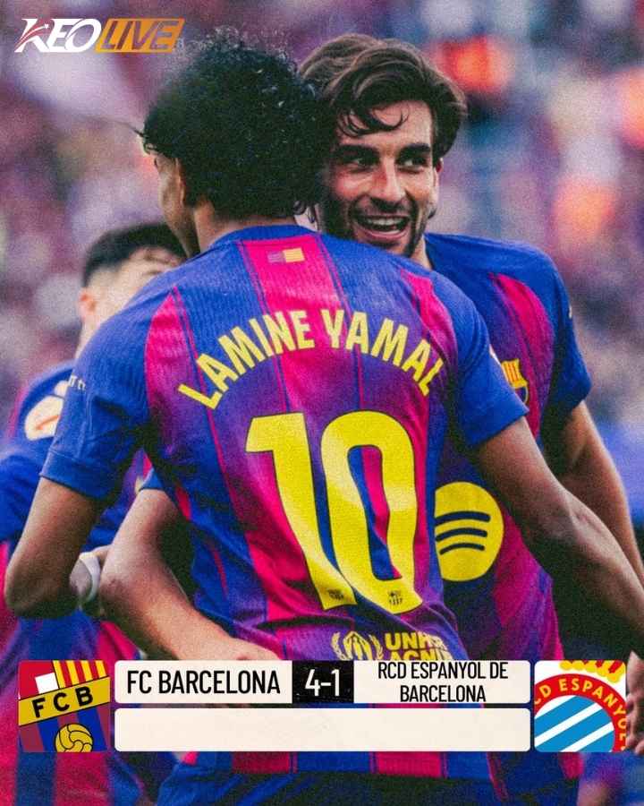 Barcelona 4-1 Espanyol | Keolive