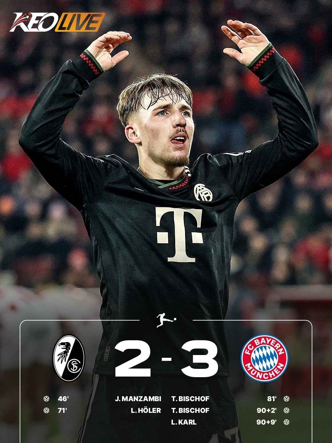 Freiburg 2-3 Bayern Munich | Keolive