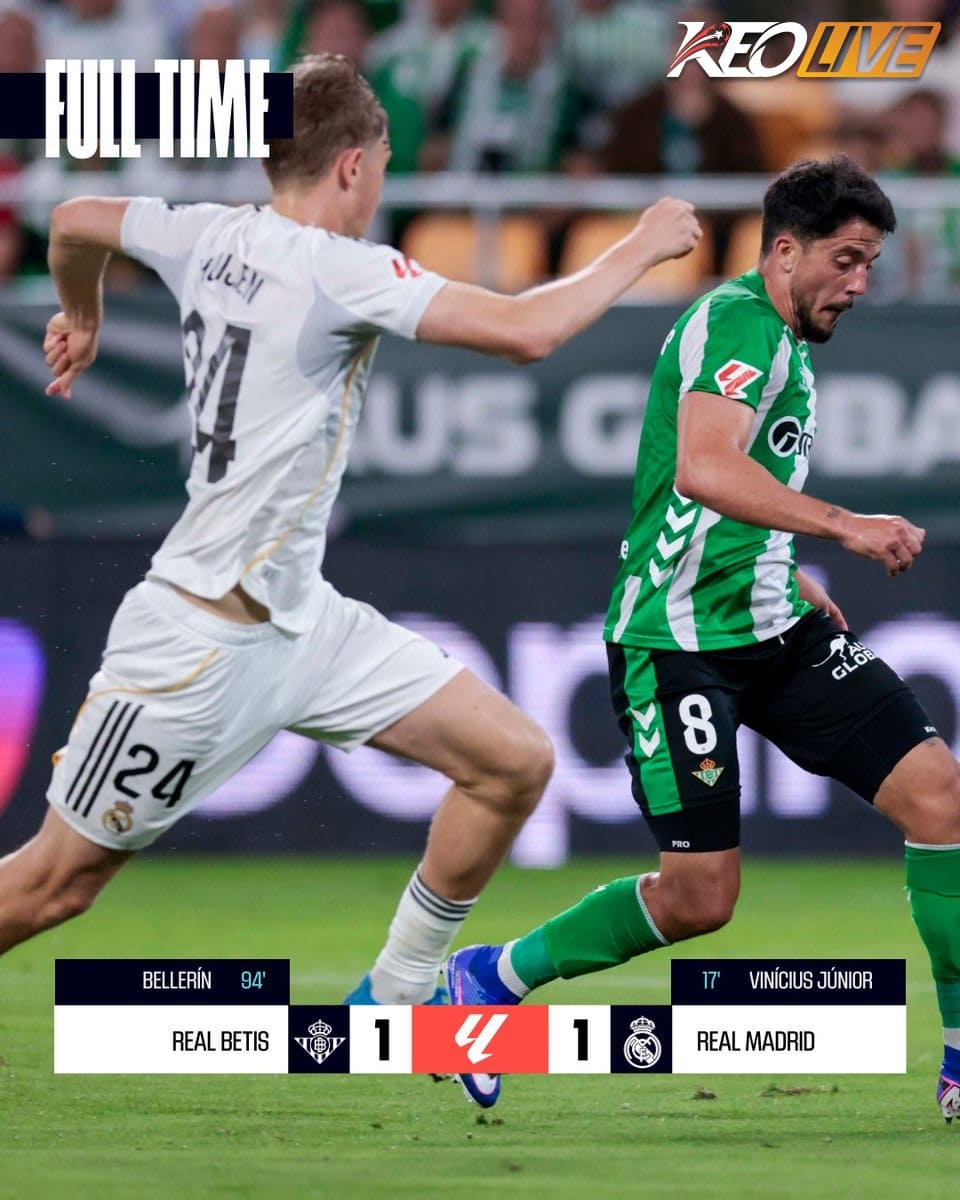 Real Betis 1-1 Real Madrid | Keolive