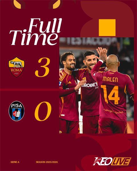AS Roma 3-0 Pisa | Keolive