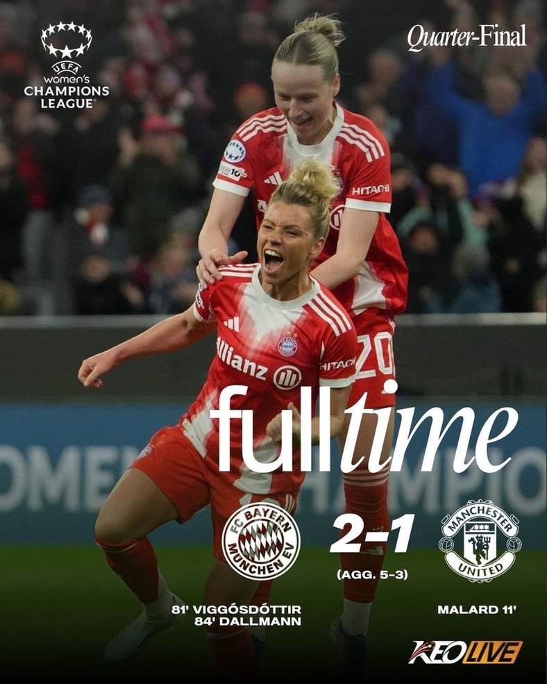 Bayern Munich 2-1 Manchester United (Agg. 5-3) | Keolive