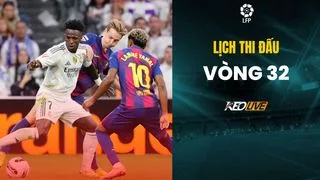 Hình ảnh cho bài Lịch thi đấu vòng 32 La Liga 2025/26: Đáy bảng tăng tốc