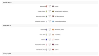 Hình ảnh cho bài Lịch thi đấu vòng 33 Premier League 2025/26: Cao trào cuộc đua cuối mùa